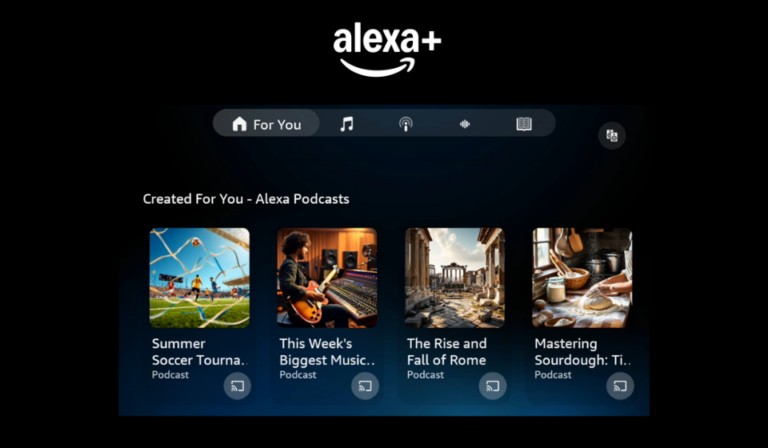 Amazon Expands Alexa Plus with On-Demand AI Podcast Creation Features