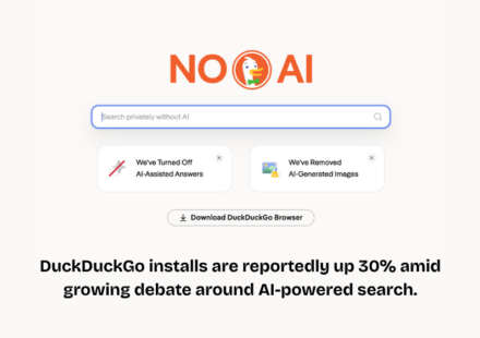 DuckDuckGo installs are reportedly up 30 amid growing debate around AI powered search