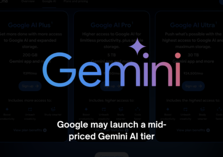 Google may launch a mid priced Gemini AI tier at around 100month