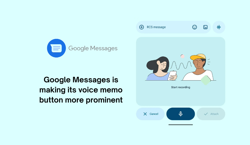 Google Messages is making its voice memo button more prominent