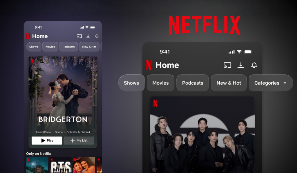 Netflix is rolling out its revamped mobile app across Asia