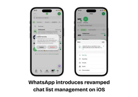 WhatsApp redesigned chat interface