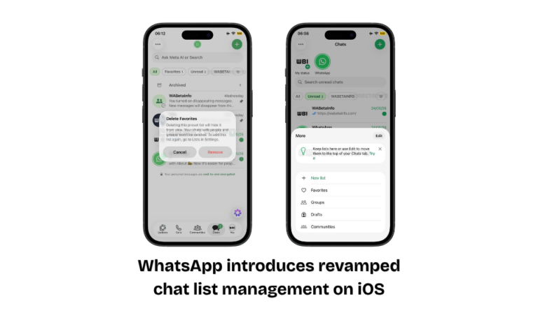 WhatsApp Introduces a Redesigned Chat Organization Experience for iPhone Users
