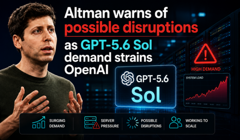 Sam Altman Signals Possible Short-Term Service Delays as GPT-5.6 Sol Drives Unprecedented Demand