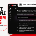 YouTube custom feed AI