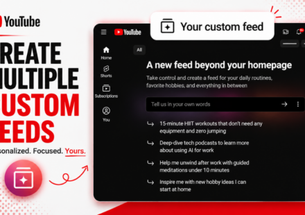 YouTube custom feed AI