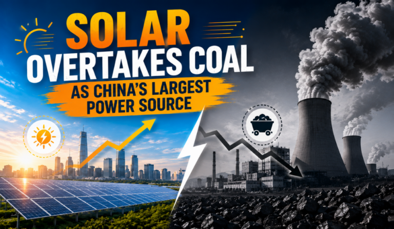 China’s Largest Power Source Shifts as Solar Capacity Overtakes Coal