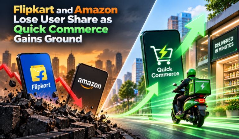 Flipkart and Amazon Lose User Share as Quick Commerce Grows