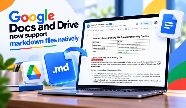 Google Docs and Drive Now Support Markdown Files Natively